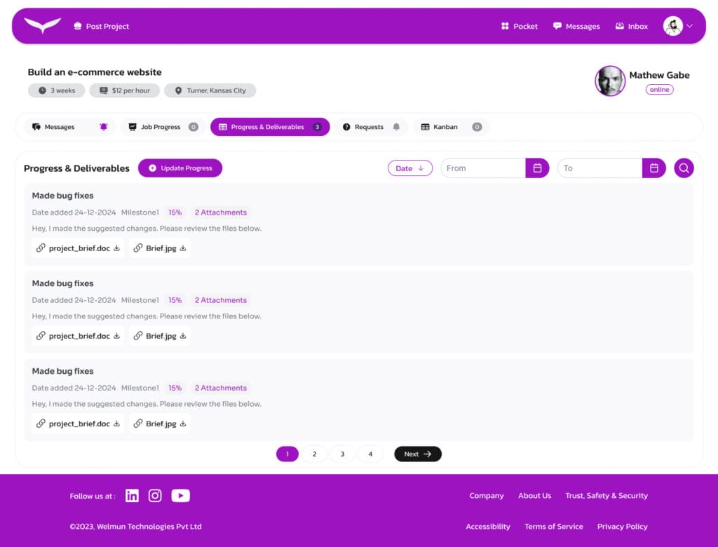 Progress Update Logs