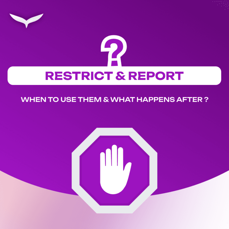 When to restrict or report a user.