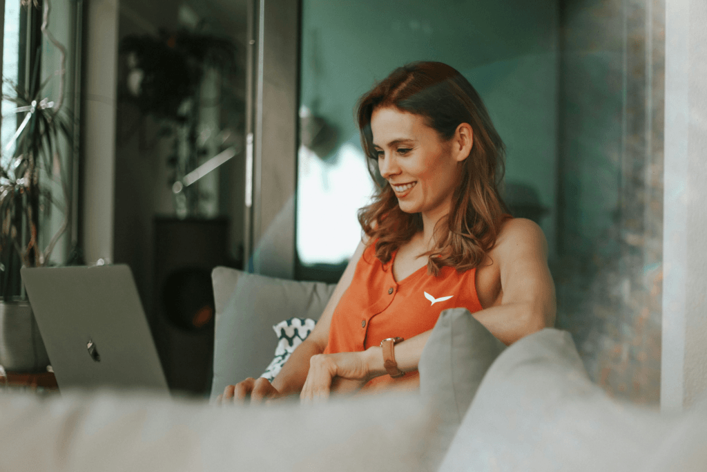 woman using qwego