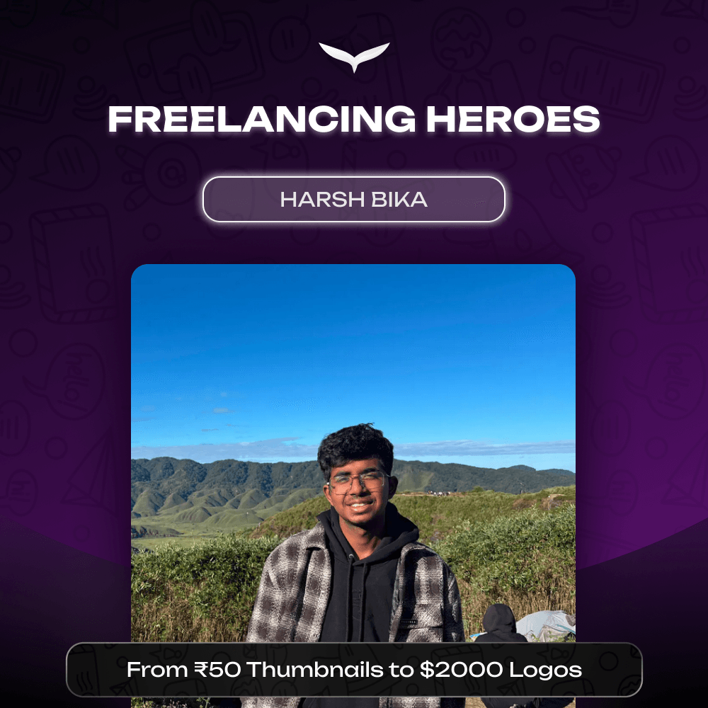 From ₹50 Thumbnails to $2000 Logos — The Unbelievable Journey of Harsh Bika